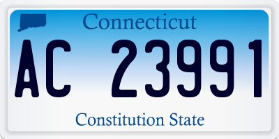 CT license plate AC23991