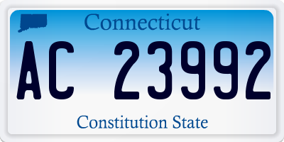 CT license plate AC23992
