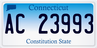 CT license plate AC23993