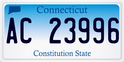 CT license plate AC23996