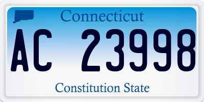 CT license plate AC23998