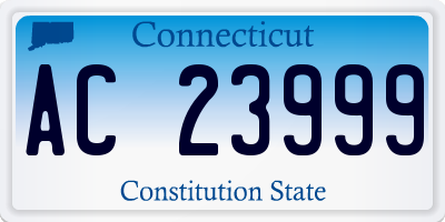 CT license plate AC23999