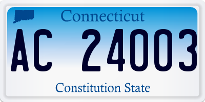 CT license plate AC24003