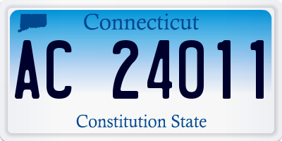 CT license plate AC24011