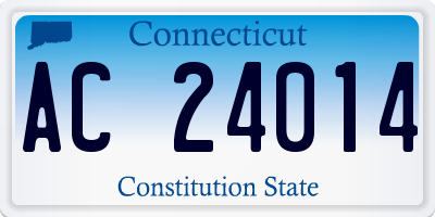 CT license plate AC24014