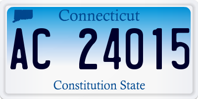 CT license plate AC24015