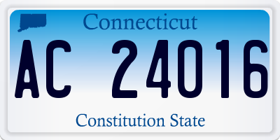 CT license plate AC24016