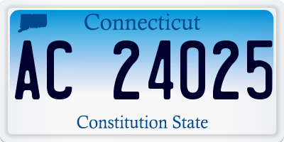 CT license plate AC24025