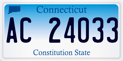 CT license plate AC24033