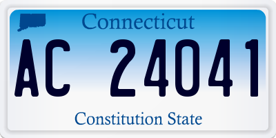 CT license plate AC24041