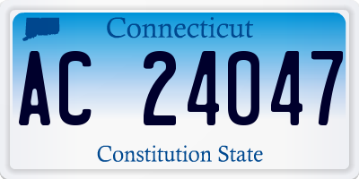 CT license plate AC24047