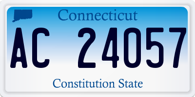 CT license plate AC24057