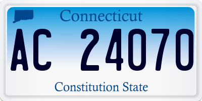 CT license plate AC24070