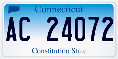 CT license plate AC24072