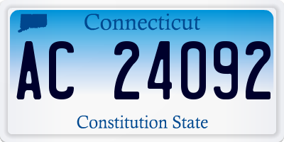 CT license plate AC24092