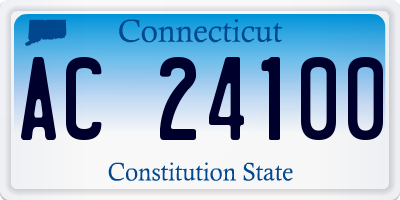 CT license plate AC24100