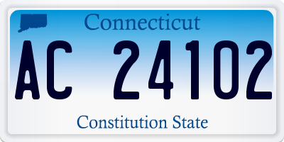 CT license plate AC24102