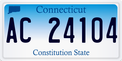 CT license plate AC24104