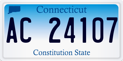 CT license plate AC24107