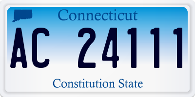 CT license plate AC24111