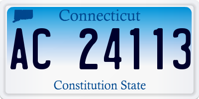 CT license plate AC24113
