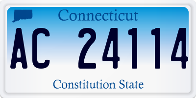 CT license plate AC24114