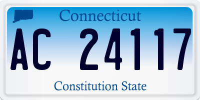 CT license plate AC24117