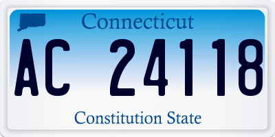 CT license plate AC24118