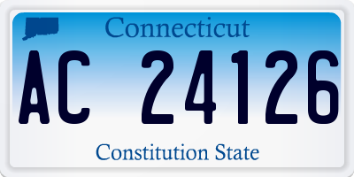 CT license plate AC24126