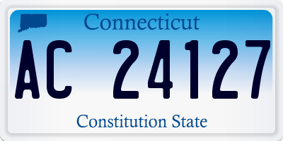 CT license plate AC24127