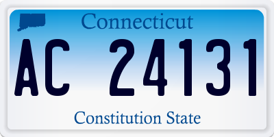 CT license plate AC24131