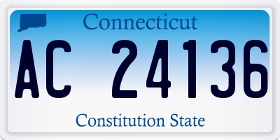 CT license plate AC24136