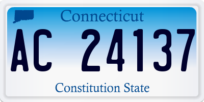 CT license plate AC24137