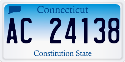 CT license plate AC24138