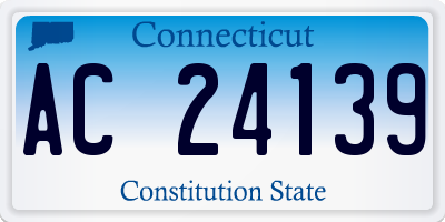 CT license plate AC24139