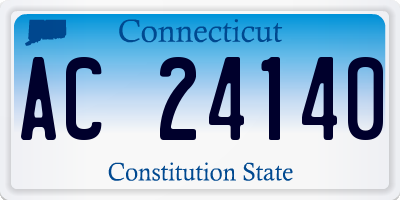 CT license plate AC24140