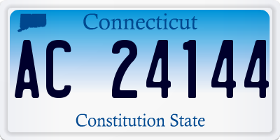 CT license plate AC24144