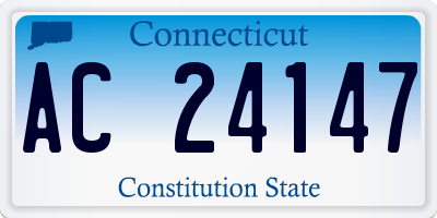 CT license plate AC24147