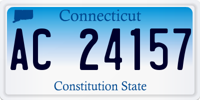 CT license plate AC24157