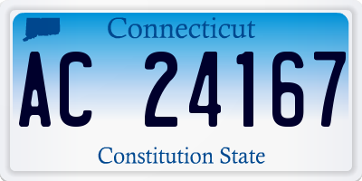 CT license plate AC24167