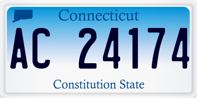 CT license plate AC24174