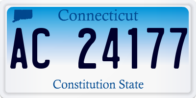 CT license plate AC24177
