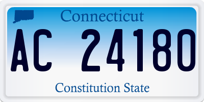 CT license plate AC24180