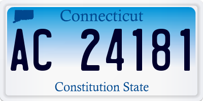 CT license plate AC24181