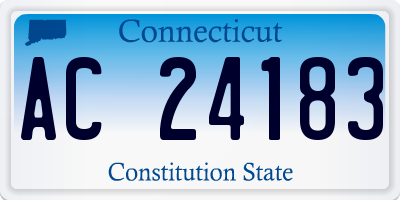 CT license plate AC24183