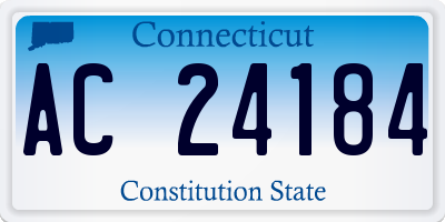 CT license plate AC24184