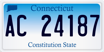 CT license plate AC24187