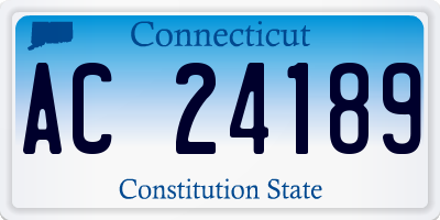 CT license plate AC24189