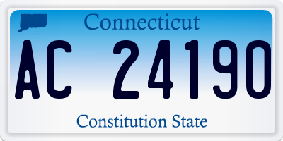 CT license plate AC24190