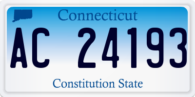 CT license plate AC24193